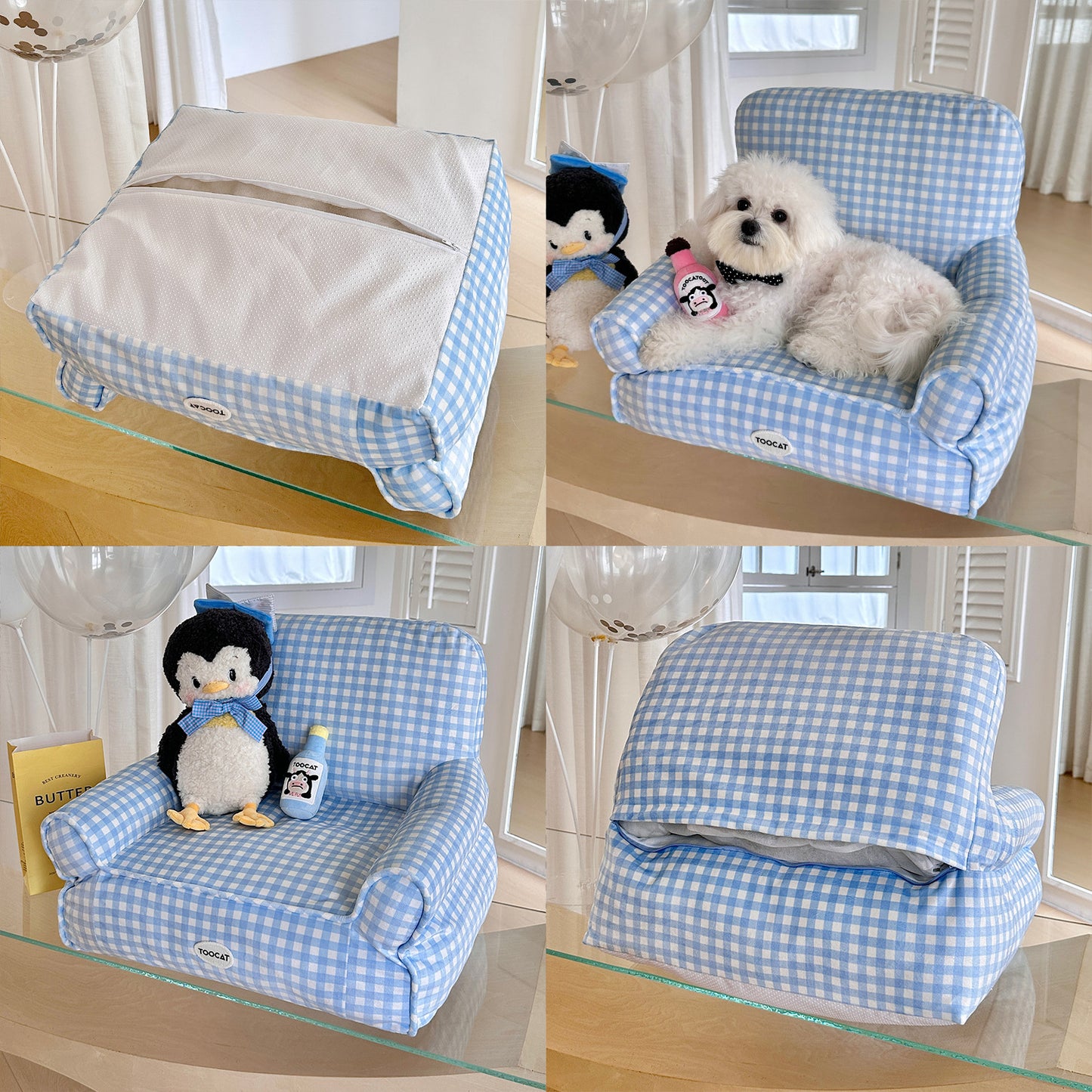Warm Fleece Dog And Cat Bed Fully Detachable And Washable