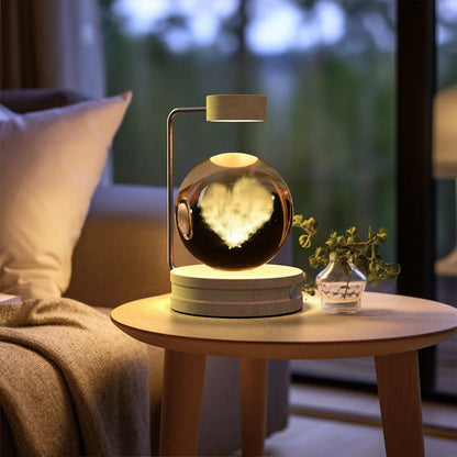 Crystal Ball Dinosaur Night Light — USB Bedside Lamp