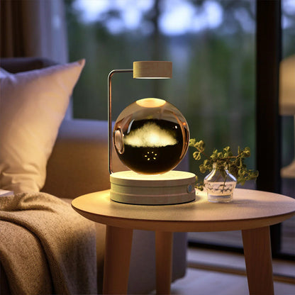 Crystal Ball Dinosaur Night Light — USB Bedside Lamp