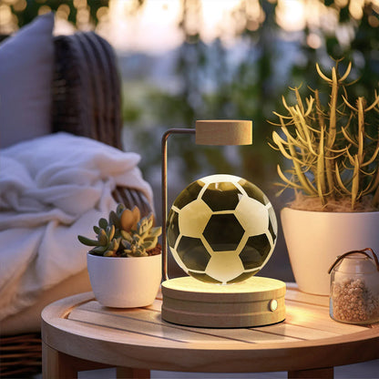 Crystal Ball Dinosaur Night Light — USB Bedside Lamp
