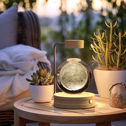 Crystal Ball Dinosaur Night Light — USB Bedside Lamp