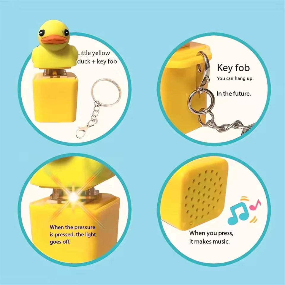 Duck Keyboard Keycaps Quacky Duck Fidget Toy Sensory Toys Stress Reliever Keycaps That Quack Key Board Clicker for Women Men