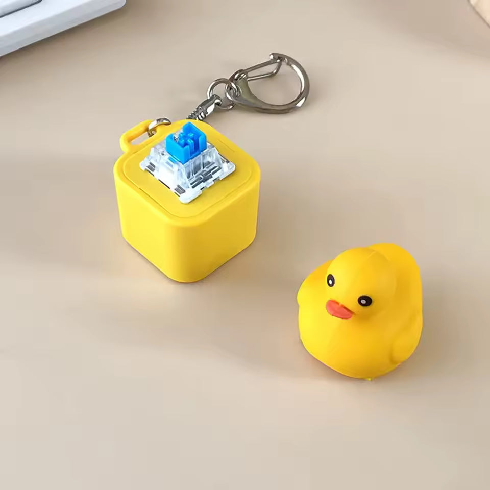 Duck Keyboard Keycaps Quacky Duck Fidget Toy Sensory Toys Stress Reliever Keycaps That Quack Key Board Clicker for Women Men