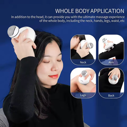 Electric Scalp Massager Head Massager Waterproof Massager 3 Kneading Modes R