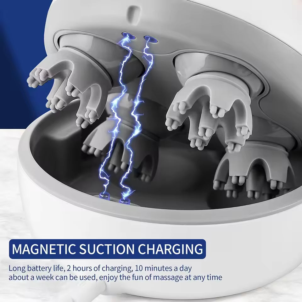 Electric Scalp Massager Head Massager Waterproof Massager 3 Kneading Modes R