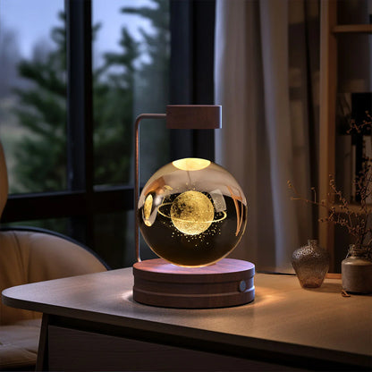 Crystal Ball Dinosaur Night Light — USB Bedside Lamp