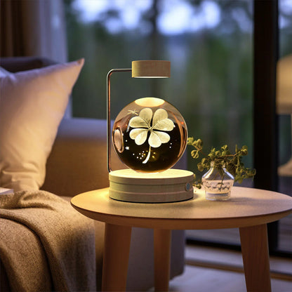 Crystal Ball Dinosaur Night Light — USB Bedside Lamp