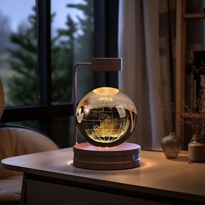 Crystal Ball Dinosaur Night Light — USB Bedside Lamp