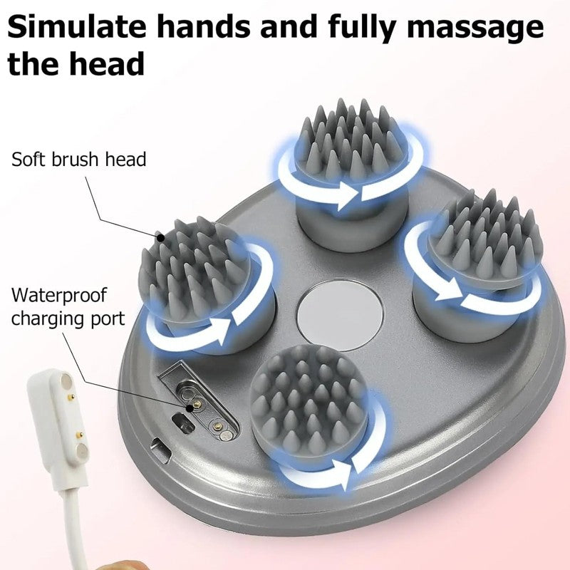 Electric Scalp Massager Head Massager Waterproof Massager 3 Kneading Modes R