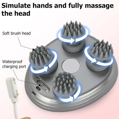 Electric Scalp Massager Head Massager Waterproof Massager 3 Kneading Modes R