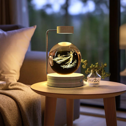 Crystal Ball Dinosaur Night Light — USB Bedside Lamp