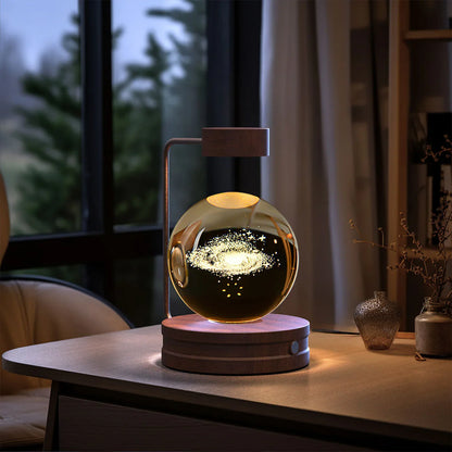 Crystal Ball Dinosaur Night Light — USB Bedside Lamp